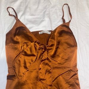Burnt Orange/ rust Abercrombie & Fitch Medium Women’s Satin top